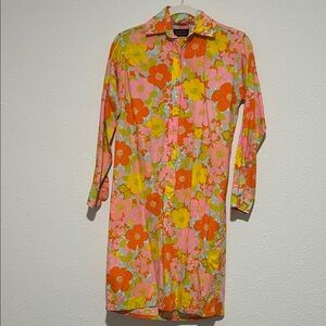 Floral Pink and Yellow Women's Dress